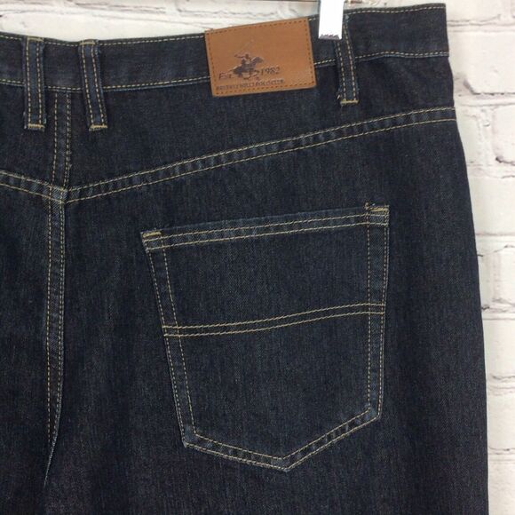 Beverly Hills Polo Club Jeans Men's Size 44 x 32 Dark Wash Denim Pockets Logo - Picture 7 of 12